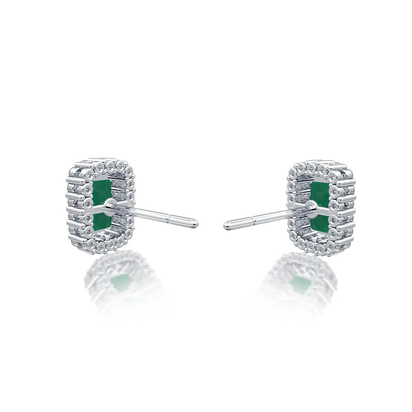 May birthstone green agate earrings with diamonds for office wear
