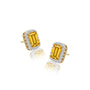 November birthstone citrine earrings with diamonds