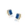 September birthstone london blue topaz earrings with diamonds