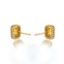 November birthstone citrine earrings with diamonds for office wear