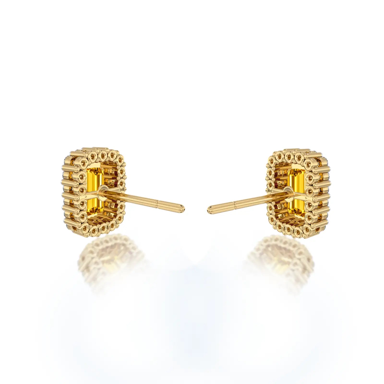 November birthstone citrine earrings with diamonds for office wear