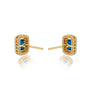 Trendy yellow gold september birthstone london blue topaz earrings with diamonds
