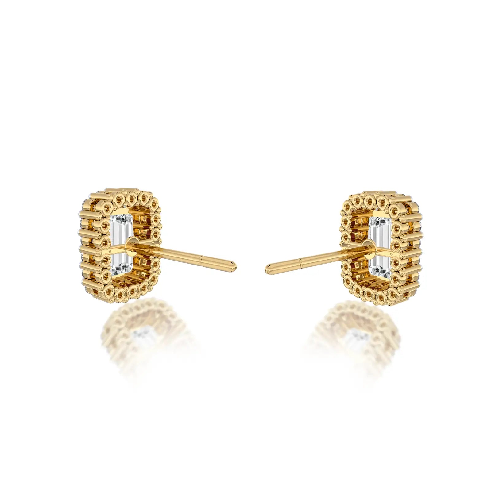 Trendy april birthstone white topaz earrings with diamonds