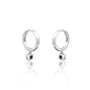 Terndy white gold january birthstone hoops with garnet drops
