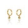 August birthdstone hoops with peridot drops