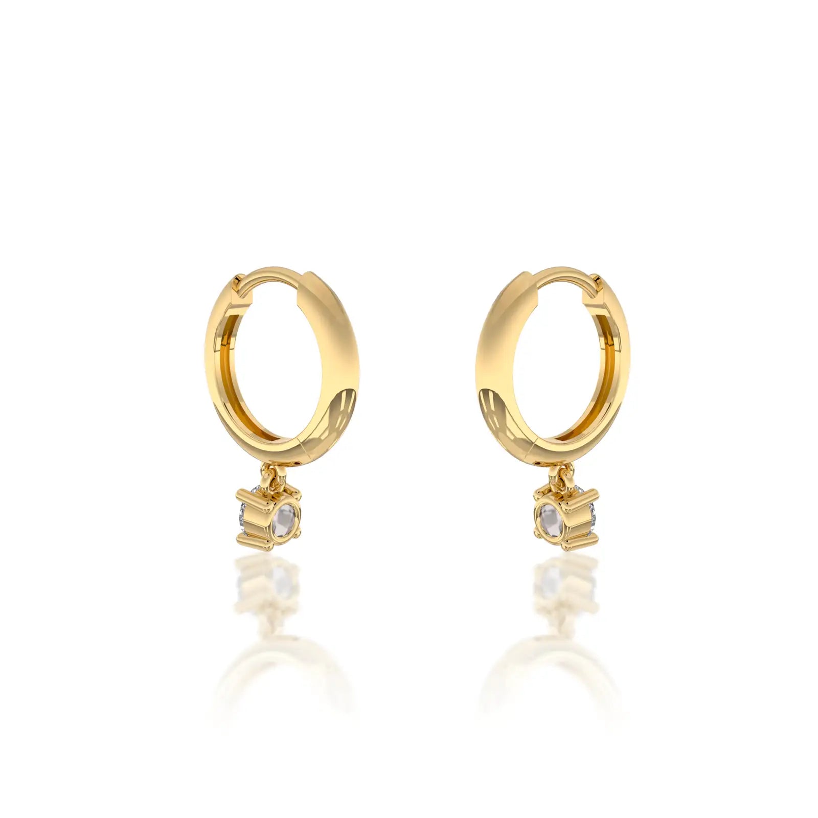 Fortune april birthdstone hoops with white topaz drops