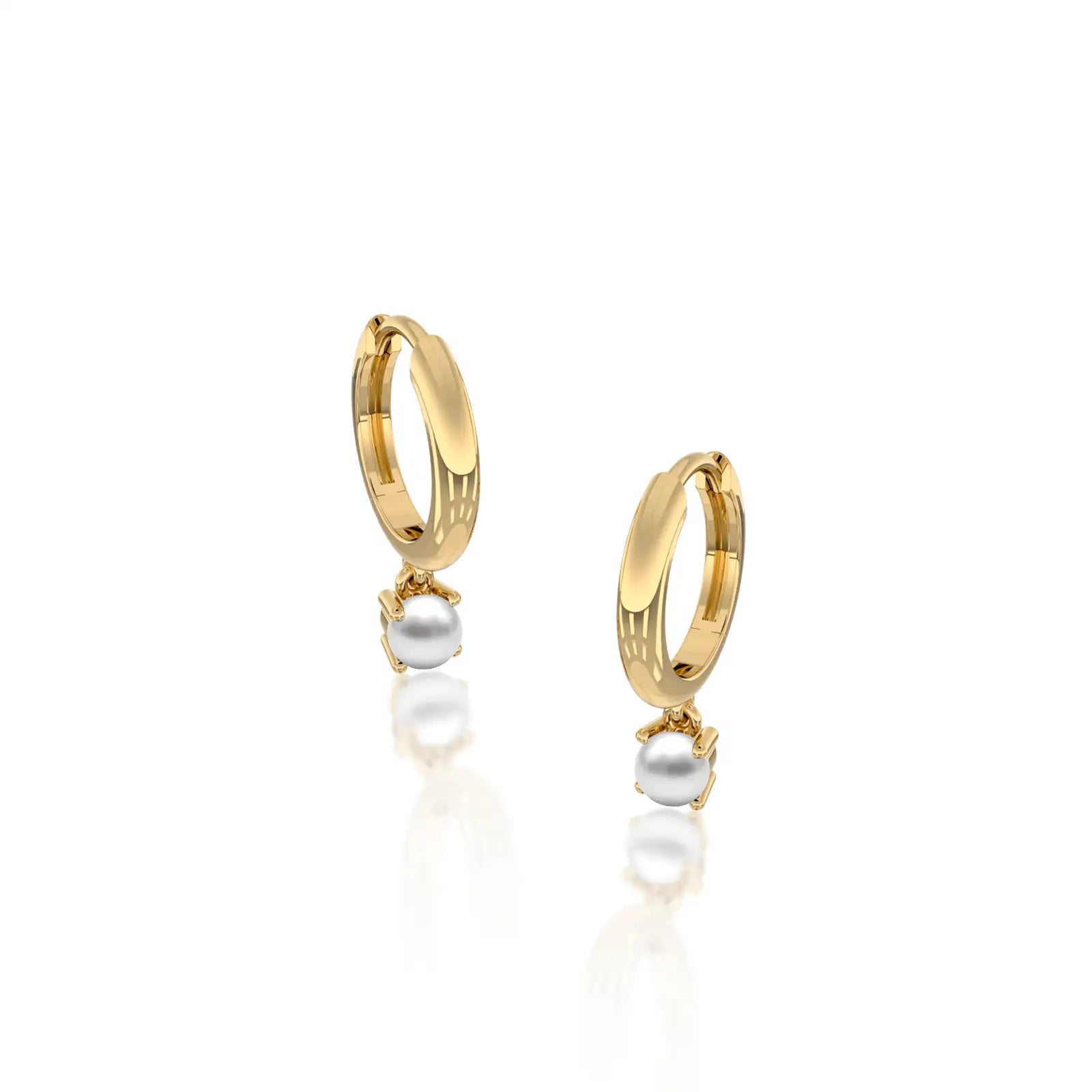 June birthdstone hoops with mother of pearl drops