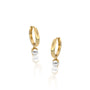 June birthdstone hoops with mother of pearl drops