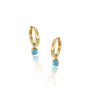 December birthdstone hoops with turquoise drops