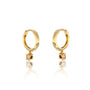 Fortune yellow gold november birthdstone hoops with citrine drops