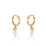 Fortune yellow gold october birthdstone hoops with opal drops