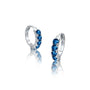 White gold september birthstone london blue topaz hoop earrings