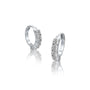 White gold april birthstone white topaz hoop earrings