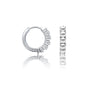 Fortune white gold june birthstone mother of pearl hoop earrings
