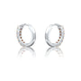 White gold november birthstone citrine hoop earrings for office wear 10 mm