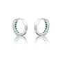 Unique may birthstone green agate hoop earrings