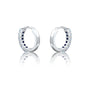 September birthstone london blue topaz hoop earrings for office wear