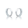 Unique white gold decemeber birthstone turquoise hoop earrings