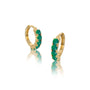 May birthstone green agate hoop earrings