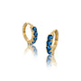 September birthstone london blue topaz hoop earrings