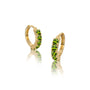 August birthstone peridot hoop earrings
