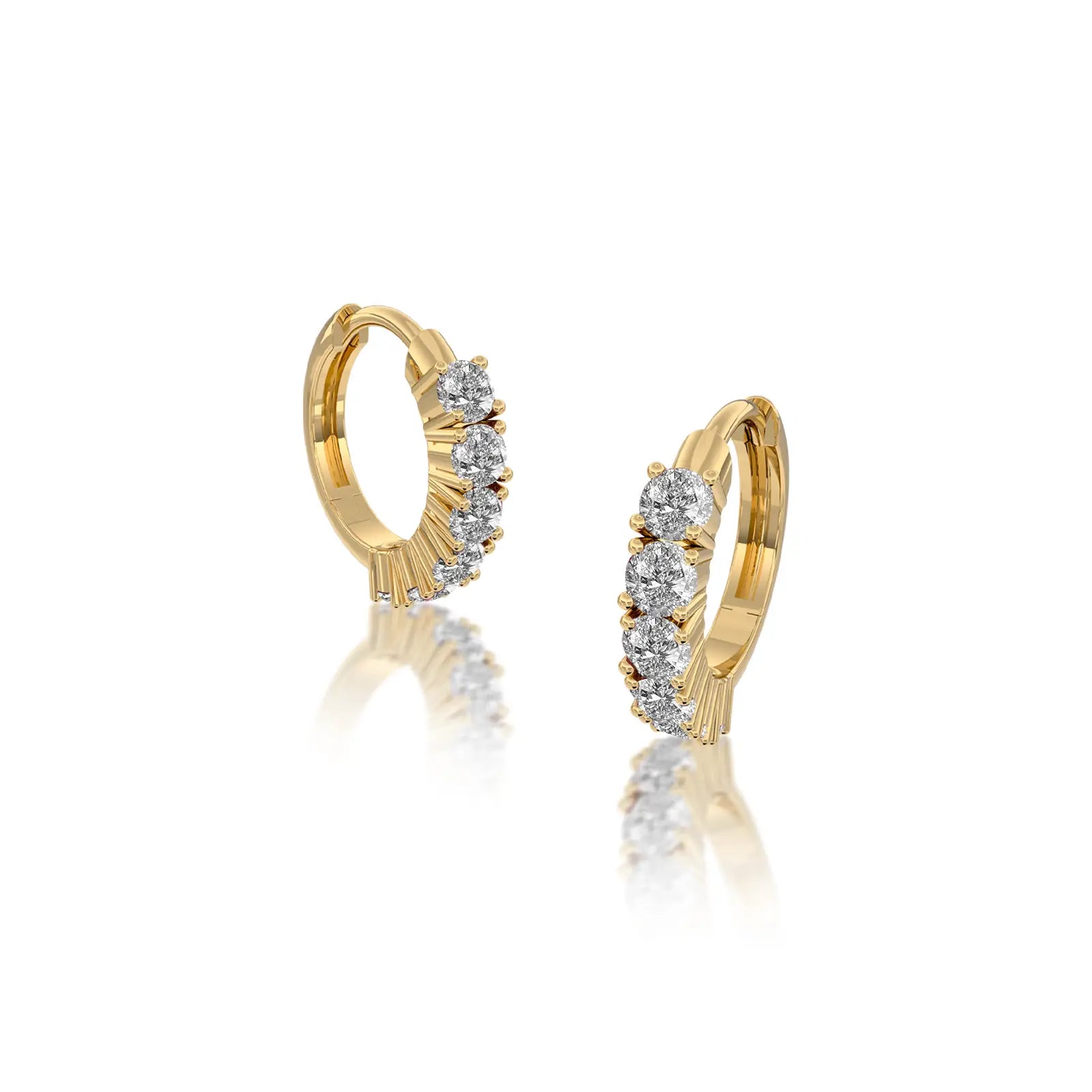 April birthstone white topaz hoop earrings