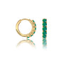 Fortune may birthstone green agate hoop earrings
