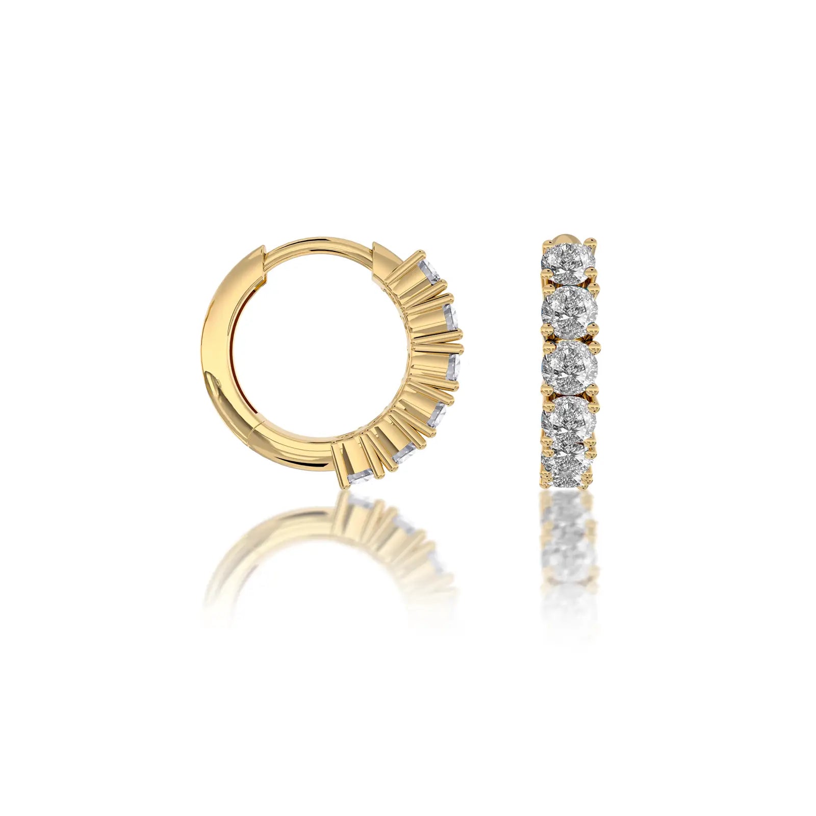 Fortune april birthstone white topaz hoop earrings