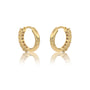 Fortune yellow gold november birthstone citrine hoop earrings 10 mm