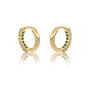 May birthstone green agate hoop earrings for office wear
