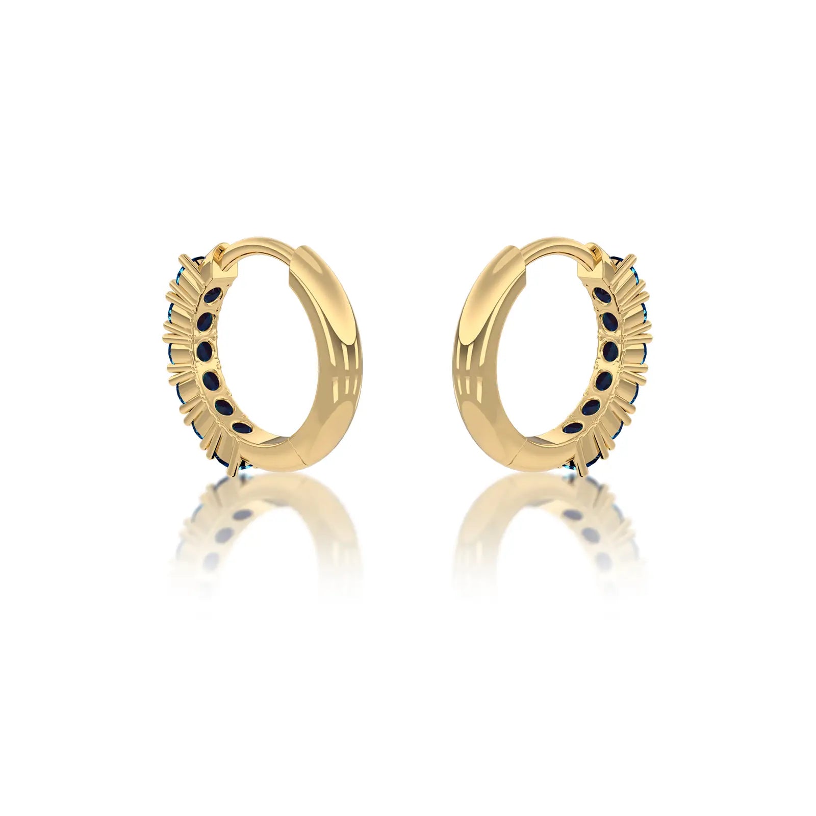Fortune september birthstone london blue topaz hoop earrings