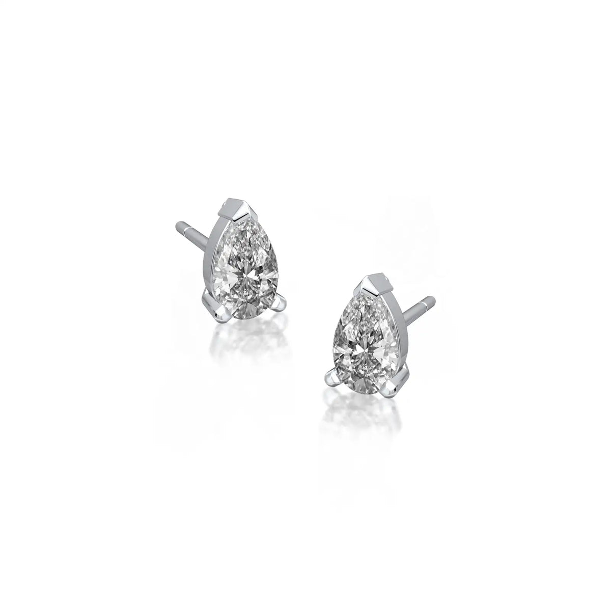 Shop the Lian 涟 Pear Cut Diamond Stud Earrings,the perfect gift for women who love timeless elegance.