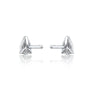 Back view of Lian 涟 diamond earrings a symbol of elegance, strength, and grace for the modern woman.