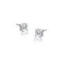 Fortune Jewelry Heng 恒 Round Solitaire Four-Prong Stud Earrings a stylish essential for everyday office wear.