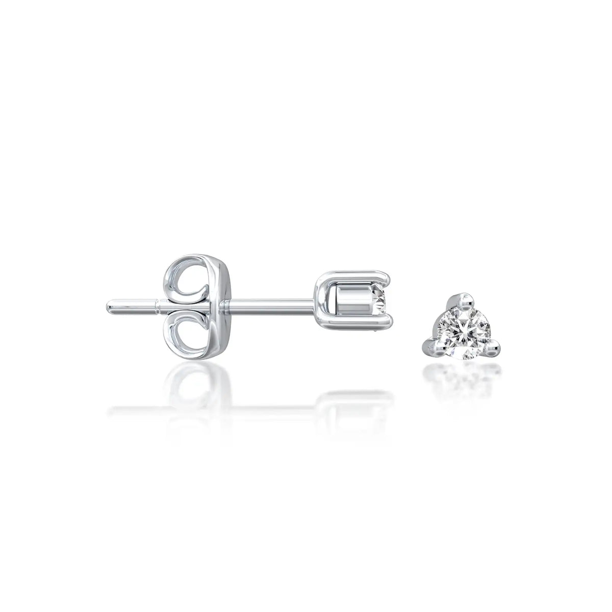 Fortune Jewelry's Rui 芮 martini stud earrings feature a secure push back closure for everyday comfort.