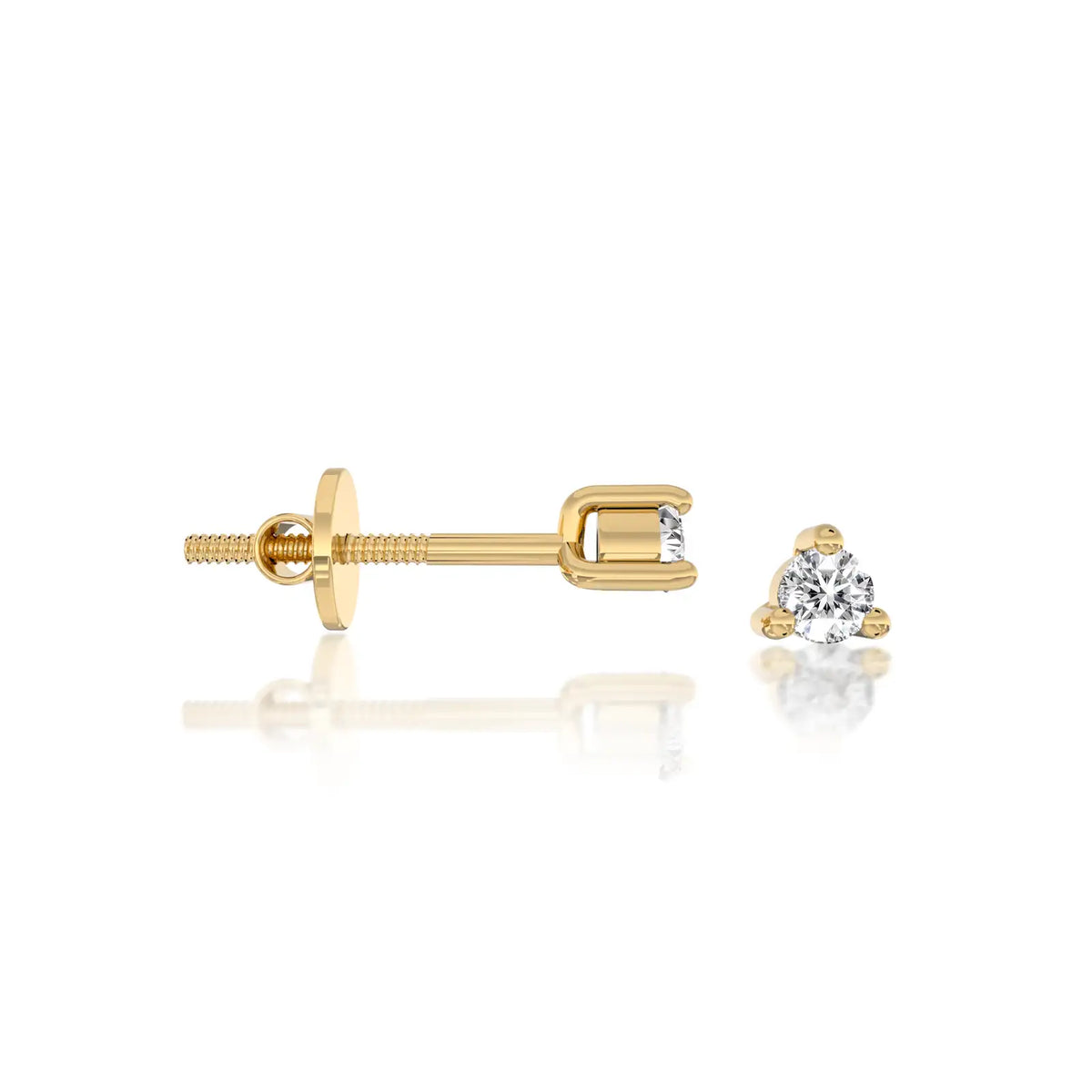Screw back Rui 芮 stud earrings ensure lasting security for beautiful, all-day elegance.