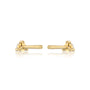 Rui 芮 solitaire earrings back view a beautiful finish that ensures secure, comfortable wear all day.