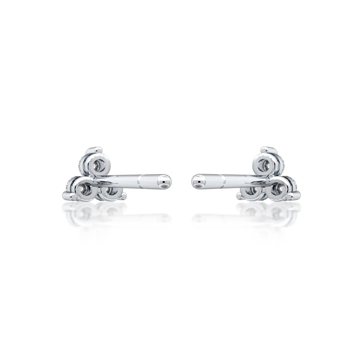 Fortune Jewelry presents the San 三 diamond blossom studs beautifully crafted for daily luxury.