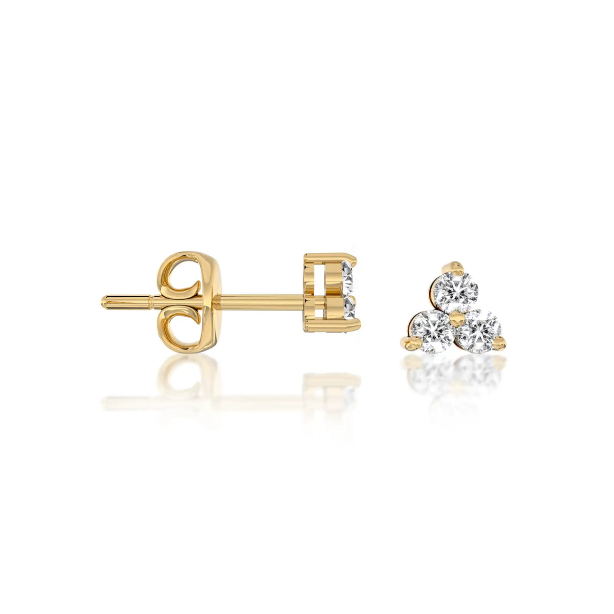 San 三 stud earrings with push back closure beautiful, comfortable, and secure for daily wear.