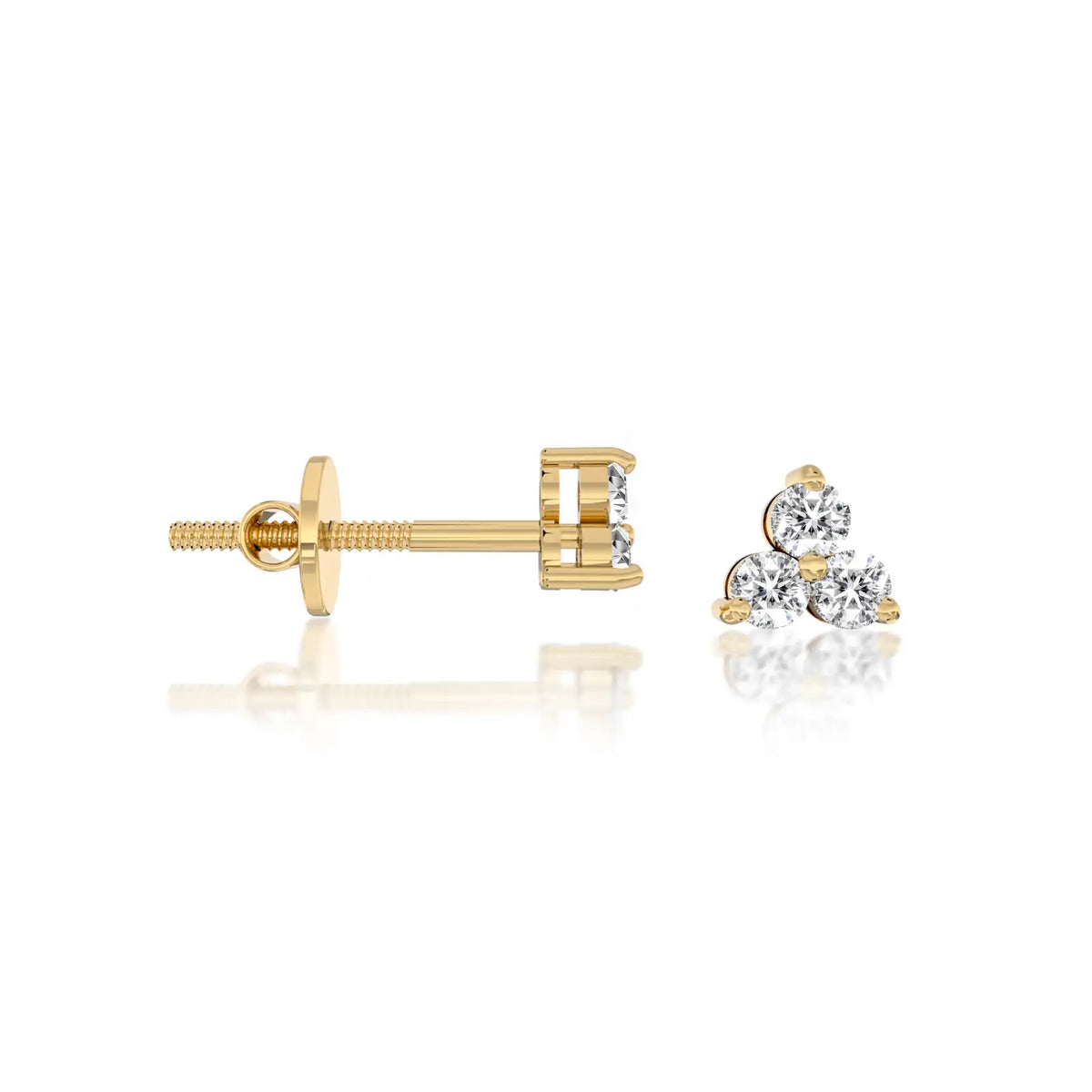 Fortune Jewelry's San 三 earrings come with a secure screw back, perfect for long, beautiful days.