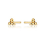 Fortune Jewelry's San 三 diamond blossom earrings back view, showcasing beautiful attention to detail.