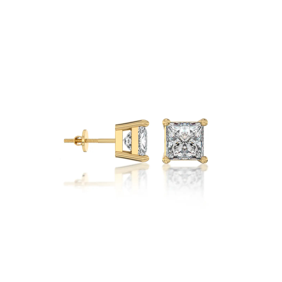 Bold and beautiful diamond stud earrings for office wear by Fortune Jewellery
