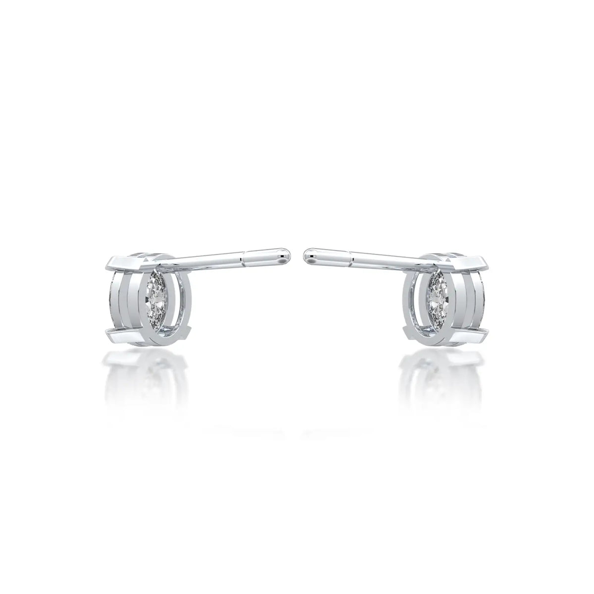 Trending Fabulous Dan Oval Diamond Solitaire Stud Earrings for everyday queen sparkle by Fortune Jewellery