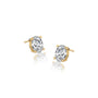 Bold Princess-Style Oval Solitaire Stud Earrings for daily elegance by Fortune Jewellery