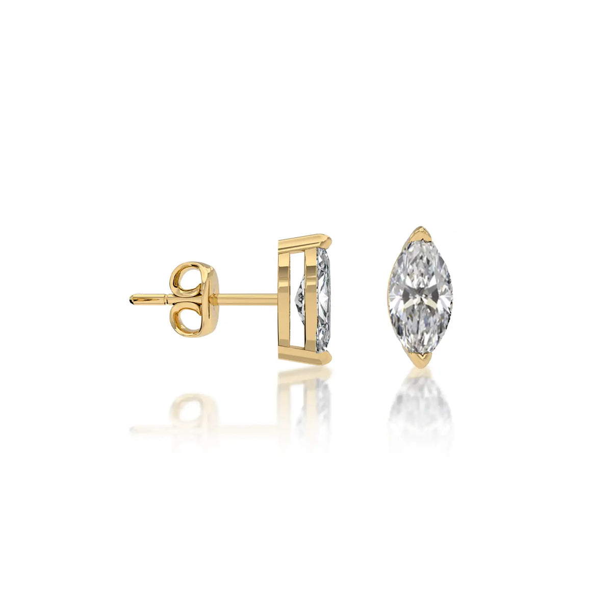 Xian Marquise Solitaire Studs – Beautiful sparkle for the modern queen by Fortune Jewellery