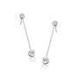 Liu 流 diamond chain drop earrings

