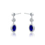 Lan Oval Drop Earrings-Princess charm for festive sparkle by Fortune Jewellery