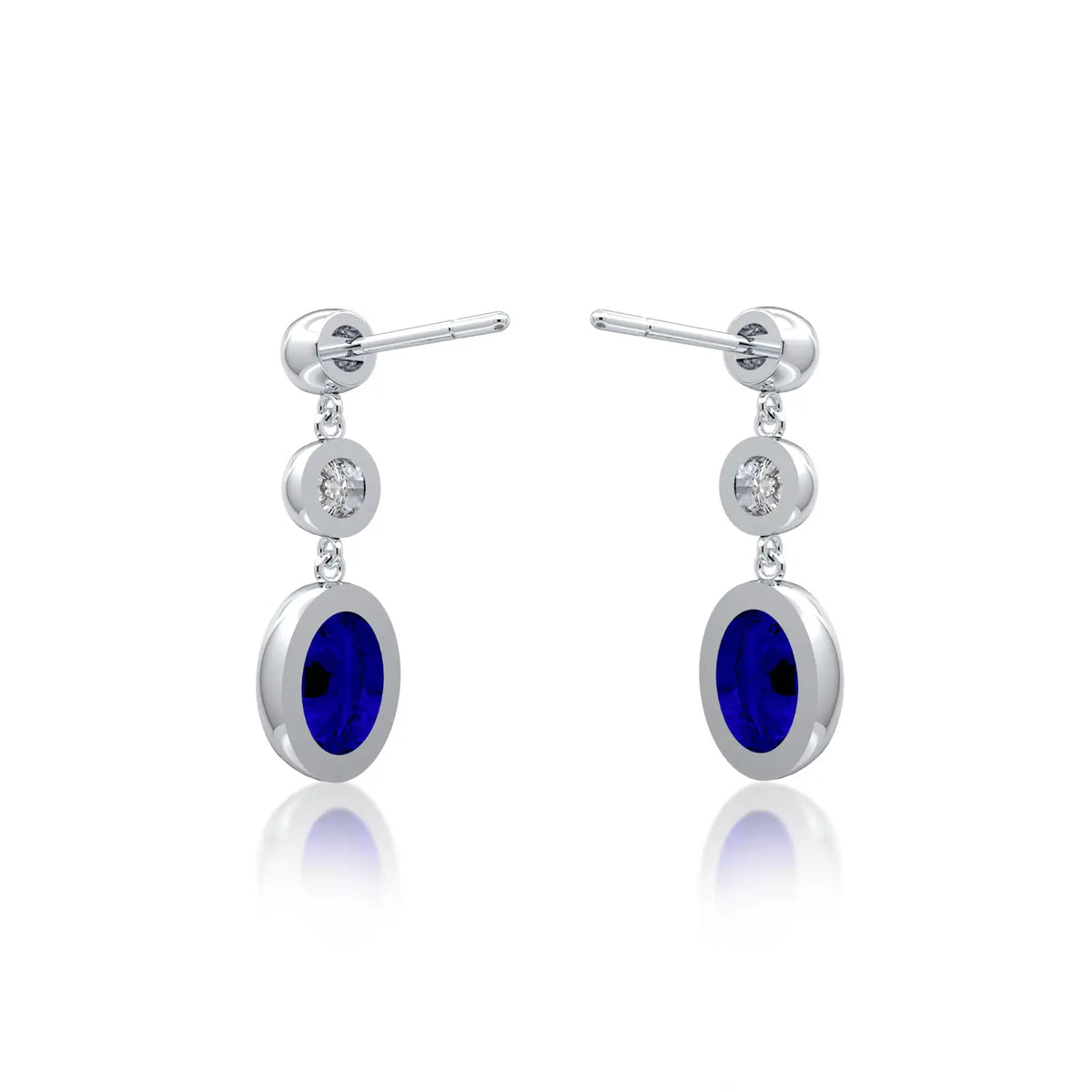 Lan Oval Drop Earrings-Princess charm for festive sparkle by Fortune Jewellery