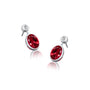 Hong Ruby Drop Earrings-Charming shine fit for a queen by Fortune Jewellery