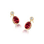 Hong Oval Ruby Earrings-Bold and beautiful evening sparkle by Fortune Jewellery